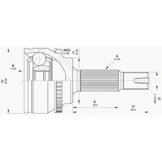 CVJ5588.10 OPEN PARTS Шарнирный комплект, приводной вал