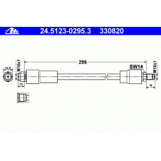 24.5123-0295.3 ATE Тормозной шланг