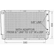 DRM33054 DENSO Радиатор, охлаждение двигателя
