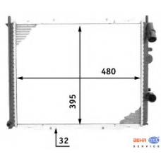 8MK 376 717-761 HELLA Радиатор, охлаждение двигателя