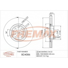 BD-4086 FREMAX Тормозной диск