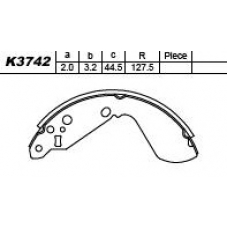 K3742 ASIMCO Комплект тормозных колодок