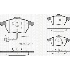 8110 10524 TRIDON Brake pads - front