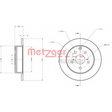 6110394 METZGER Тормозной диск