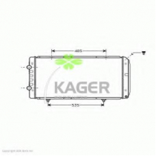 31-0896 KAGER Радиатор, охлаждение двигателя