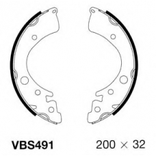 VBS491 MOTAQUIP Комплект тормозных колодок