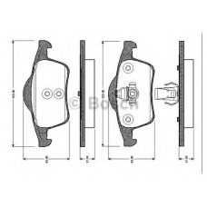 0 986 TB2 352 BOSCH Комплект тормозных колодок, дисковый тормоз