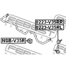0223-V35RL FEBEST Тяга / стойка, стабилизатор