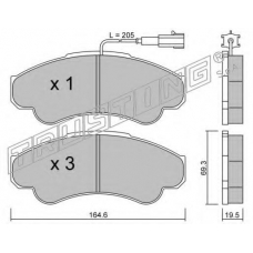 335.0 TRUSTING Комплект тормозных колодок, дисковый тормоз
