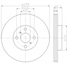 8DD 355 113-591 HELLA Тормозной диск