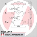 21938.200.1 ZIMMERMANN Комплект тормозных колодок, дисковый тормоз