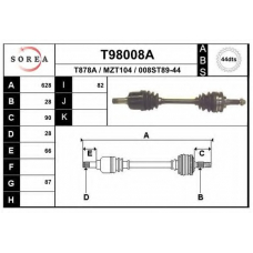 T98008A EAI Приводной вал