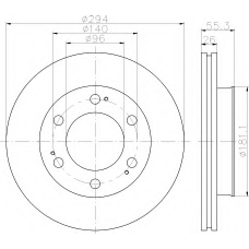 8DD 355 117-161 HELLA Тормозной диск