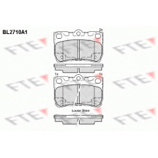 BL2710A1 FTE Комплект тормозных колодок, дисковый тормоз