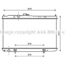DN2352 AVA Радиатор, охлаждение двигателя