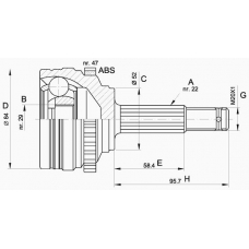 CVJ5388.10 OPEN PARTS Шарнирный комплект, приводной вал