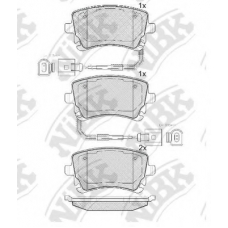 PN0330W NiBK Комплект тормозных колодок, дисковый тормоз