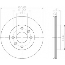 8DD 355 101-251 HELLA Тормозной диск