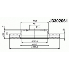 J3302061 NIPPARTS Тормозной диск