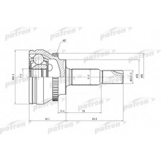PCV1544 PATRON Шарнирный комплект, приводной вал