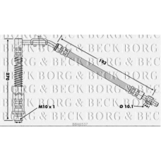 BBH6537 BORG & BECK Тормозной шланг