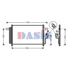 562011N AKS DASIS Конденсатор, кондиционер