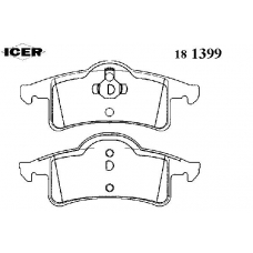 181399 ICER Комплект тормозных колодок, дисковый тормоз