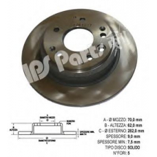 IBP-1411 IPS Parts Тормозной диск