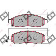 BP2146 DJ PARTS Комплект тормозных колодок, дисковый тормоз