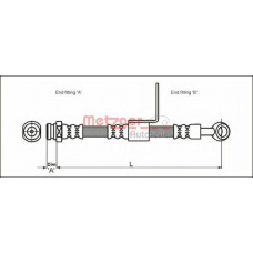 4110430 METZGER Тормозной шланг