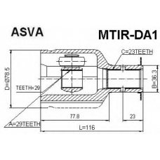 MTIR-DA1 ASVA Шарнирный комплект, приводной вал