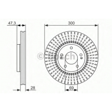 0 986 479 595 BOSCH Тормозной диск