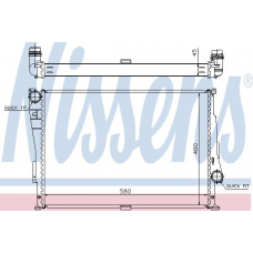 60806 NISSENS Радиатор, охлаждение двигателя