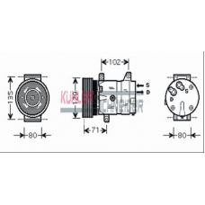 8407552 KUHLER SCHNEIDER Компрессор, кондиционер