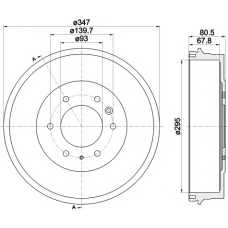 8DT 355 301-831 HELLA PAGID Тормозной барабан