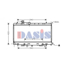 350028N AKS DASIS Радиатор, охлаждение двигателя