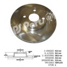 IBT-1208 IPS Parts Тормозной диск
