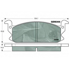 GDB366 TRW Комплект тормозных колодок, дисковый тормоз