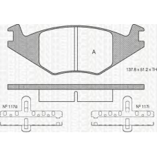 8110 10101 TRIDON Brake pads - front