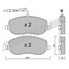 546.0 TRUSTING Комплект тормозных колодок, дисковый тормоз