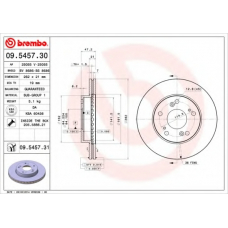 09.5457.30 BREMBO Тормозной диск