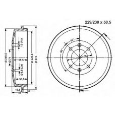 801095 Vema Тормозной барабан