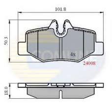 CBP01306 COMLINE Комплект тормозных колодок, дисковый тормоз