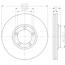 8DD 355 116-741 HELLA PAGID Тормозной диск