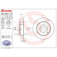 08.A337.11 BREMBO Тормозной диск