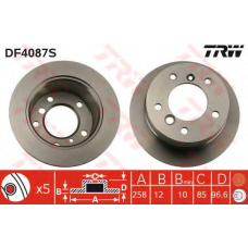 DF4087S TRW Тормозной диск