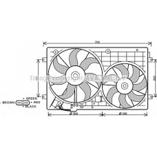 VW7528 Prasco Вентилятор, охлаждение двигателя