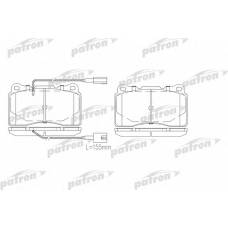 PBP1545 PATRON Комплект тормозных колодок, дисковый тормоз