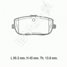 IBR-1311 IPS Parts Комплект тормозных колодок, дисковый тормоз