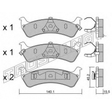 6440 TRUSTING Комплект тормозных колодок